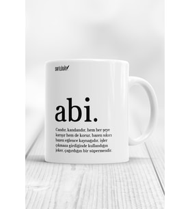 Beyaz Abi Kupa Bardak