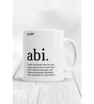 Beyaz Abi Kupa Bardak