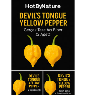 DEVIL’S TONGUE YELLOW PEPPER / 300.000 Scoville - Gerçek Taze Acı Biber