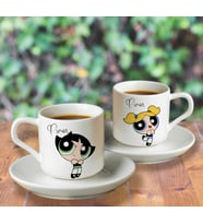 Powerpuff Girls Bubbles&Buttercup Türk Kahvesi Fincanı Seti İkili Kişiye Özel