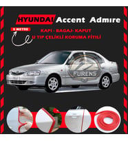Hyunda Accent Admire Oto Araç Kapı Koruma Fitili 5metre Parlak Kırmızı Renk