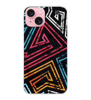 PrintiFy Apple iPhone 15 Plus Uyumlu Eskitme Tasarımlı Slim Fit Şeffaf Silikon Kılıf