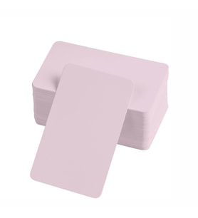 Boş Kelime Kartları 5x8 cm - 50 Adet Oval Kenarlı Tabu & Not Kartları - Pembe