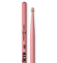 Vic Firth 5AP 5A Bateri Bageti (1 Çift ) Pembe Renk, Hickory (Ceviz) Ağacı, Ahşap Uçlu (Wood Tip)