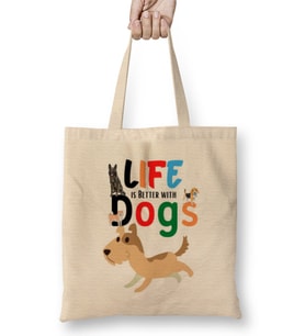 Funny Dog Lover Gifts For Women Men Kids Bez Çanta Uzun Saplı