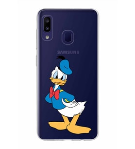 Samsung Galaxy M10s Kapak Donald Duck Tasarımlı Şeffaf Silikon Kılıf