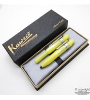 Kaweco Kalem Seti Frosted Sarı  Dolma Kalem + Tükenmez Kalem Set  İsme Özel Kalem