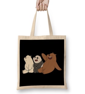We Bare Bears 02 Bez Çanta Uzun Saplı