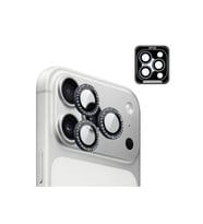 iPhone 17 Pro / iPhone 17 Pro Max için ProLENS Kamera Lens Koruyucu Elmas Taş Çerçeveli, Kırılmaz Cam