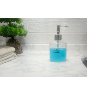 SIA Cam Sıvı Sabunluk,El Sabunu Yazılı 300ml 7,6x15,5cm