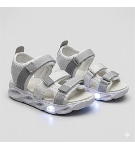 Kindep (Arzen) Phlon Hafif Taban (22-30 Arası Işıklı) (31-35 Arası Işık Yok) Çocuk Sandalet BEYAZ