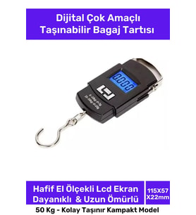 Dijital Çok Amaçlı Taşınabilir Bagaj Ağırlık Tartısı 50 Kg