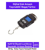 Dijital Çok Amaçlı Taşınabilir Bagaj Ağırlık Tartısı 50 Kg