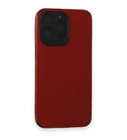 IPHONE 15 PRO UYUMLU LOOP DERİ SİLİKON KILIF (Kırmızı)