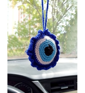 Mony Tasarım  Amigurumi Nazar Boncuğu El Emeği Araba Süsü Dikiz Aynası