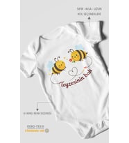 Teyzesinin Balı Kısa Kollu Bebek Body %100 Pamuk