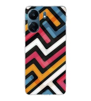 PrintiFy Xiaomi Redmi 13C Uyumlu Kamera Korumalı Labirent Grafiti Tasarımlı Şeffaf Silikon Kılıf