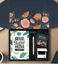Sevdiklerinize Özel Tasarım Defter & Kişiye Özel Touch Pen Kalem & Kişiye Özel Ayna Hediye Seti