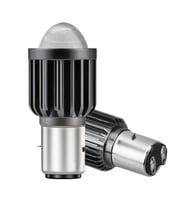 MERCEKLİ MOTOSIKLET FAR AMPÜLÜ BOSCH TIP DUYLU LED AMPÜL (BA20D) yeni nesil