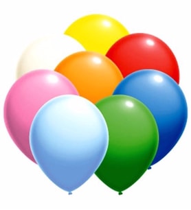 Karışık Renkli Balon - 10 Adet ( Balonlar Sönüktür)