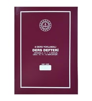 Gülpaş 8 Ders Yoklamalı Ders Defteri Bordo Plastik Kapak 384