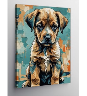 Kanvas Tablo Sevimli Yavru Köpek
