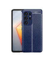 Galaxy S23 Ultra Kılıf Zore Niss Deri Desenli Silikon Kılıf (Lacivert)