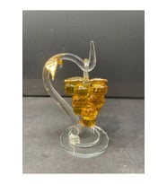 Şık Kristal Cam Salkım Üzüm Dekorasyon Aksesuarı, Sarı-Gold Renkli