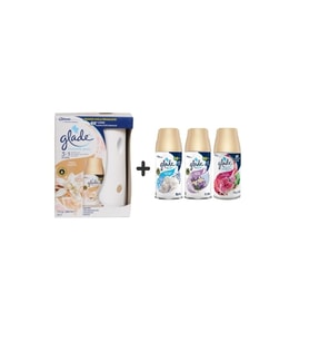 Glade Otomatik Sprey + İpeksi Vanilya + Temiz Çarşaf Ferahlığı X Lavanta Ferahlığı X Meyve & Çiçek Buketi = 3 X 269 Ml