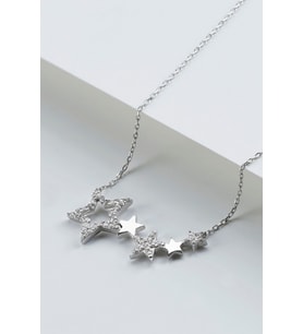 925 Ayar Silver Yıldızlı Gümüş Kolye