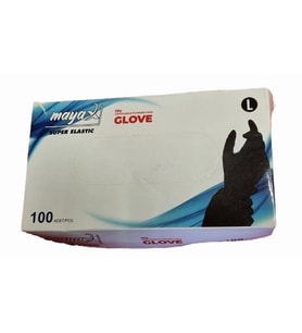 Mayax Süper Elastic Eldiven Glove Tpu 100lü paket (Siyah)