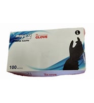 Mayax Süper Elastic Eldiven Glove Tpu 100lü paket (Siyah)