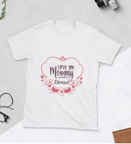 Love You Mommy Baskılı Tshirt (Beyaz)