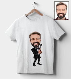 Kişiye Özel Mafya Tasarımlı Karikatür Tişört