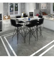 Knsz masa sandalye takımı hem105zengin byzsyh 130*090 6 sandalye syhsyh sırt minderli