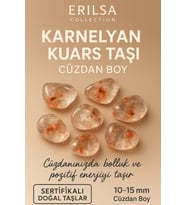 Sertifikalı Karnelyan Kuvars Taşı Kütle 10-15 mm – Bolluk Neşe ve Motivasyon Taşı (Çok Renkli)