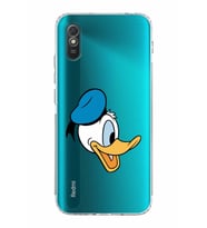 Xiaomi Redmi 9A  Kamera Korumalı Kapak Donald Duck Tasarımlı Şeffaf  Kılıf
