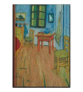 DEFFTER ART OF WORLD  / VINCENT VAN GOGH - THE BEDROOM 14X20 SERT KAPAK ÇİZGİLİ DEFTER 96YP.