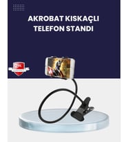 Güçlü Mandallı Akrobat Telefon Tutucu Masa Araç Uyumlu