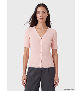 LCW EVERYDAY Pembe V Yaka Kadın Triko Hırka
