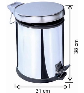 Garanti Metal 1014 Pedallı Çöp Kovası (20 Litre)