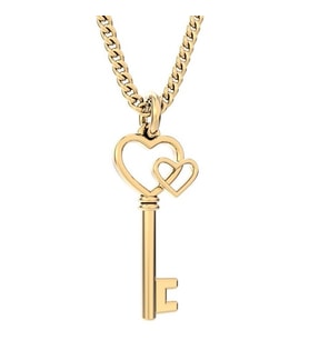 Chocli 18 Ayar Altın Kaplama Love Key Kolye