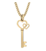 Chocli 18 Ayar Altın Kaplama Love Key Kolye
