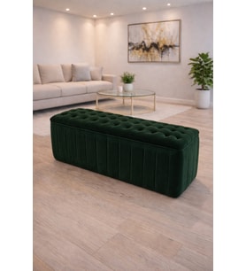Kapitone dilimli puf bench, modern dekor için şıklık