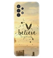 Samsung Galaxy M14 Kılıf Resimli Desenli Baskılı Silikon Belive in Yourself 1316