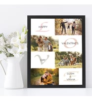 KİŞİYE ÖZEL TASARIM HEDİYE SEVGİLİLER GÜNÜ  KOLAJ SİYAH  FOTOĞRAF ÇERÇEVESİ  21X30
