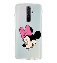 Xiaomi Redmi Note 8 Pro  Kamera Korumalı Kapak Minnie Mouse Tasarımlı Şeffaf  Kılıf