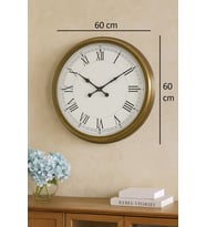 60 cm Eskitme Metal Retro Duvar Saati (Standart)