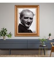 Altın Varaklı Paspartulu Çerçeveli Tablo rv1312