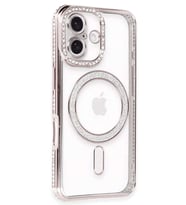 iPhone 16 Kılıf Joke Simli Magneticsafe Kılıf - Pembe